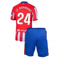 Stroje piłkarskie Atletico Madrid Robin Le Normand #24 Koszulka Podstawowej dla dzieci 2024-25 Krótki Rękaw (+ szorty)